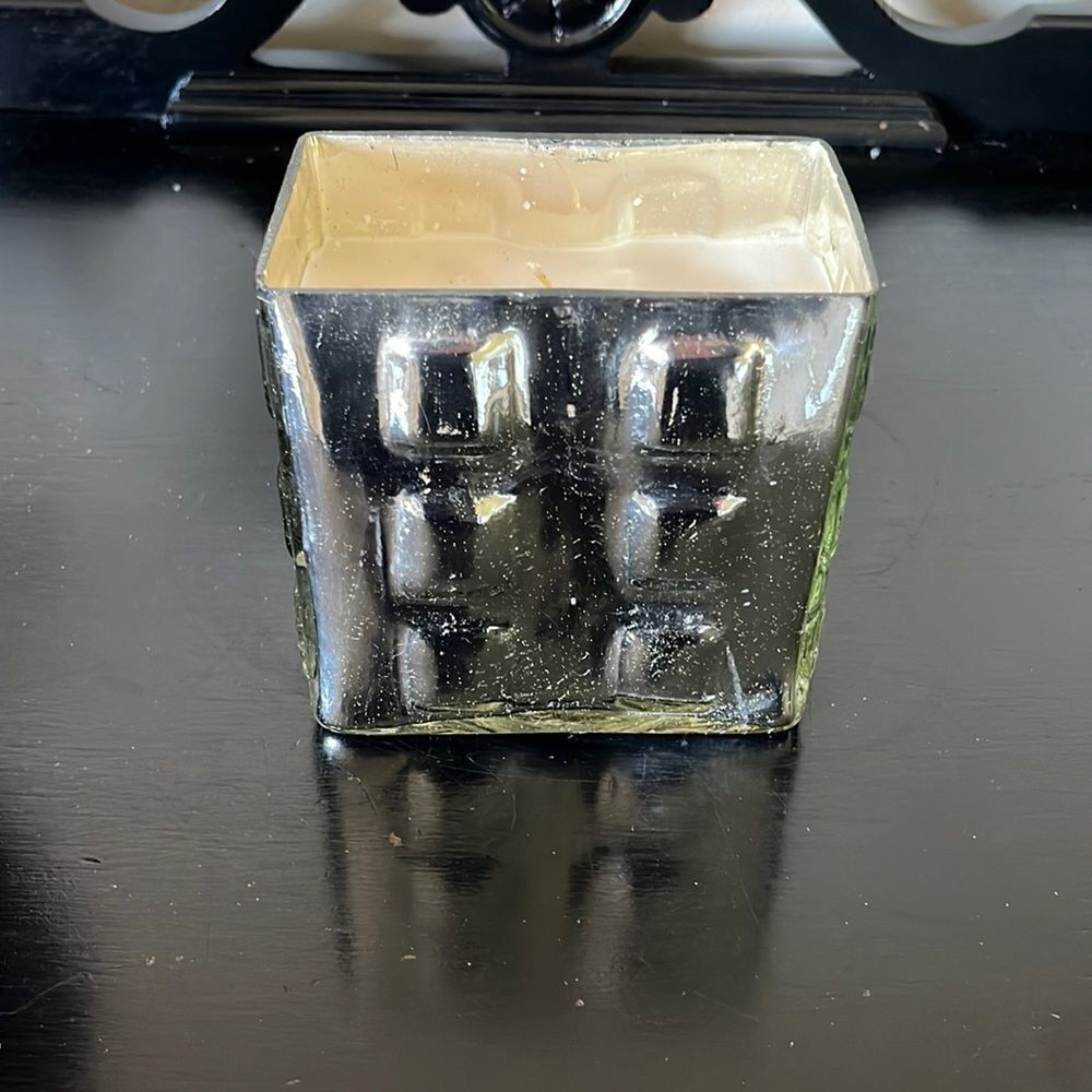 Pottery barn silver candle holder